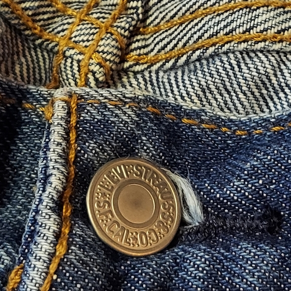 Levi's Denim 1970s Mini Skirt Sz 30 Medium Wash Jean Skirt EUC - Picture 10 of 14